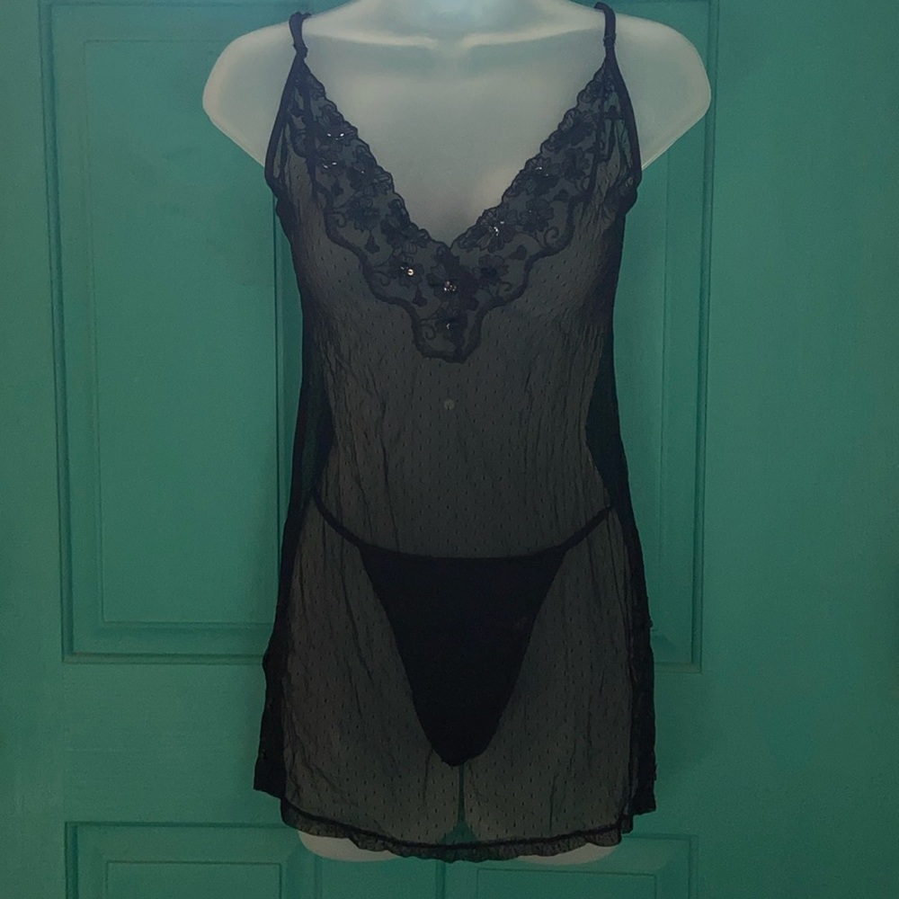 Victoria’s Secret medium black chemise.